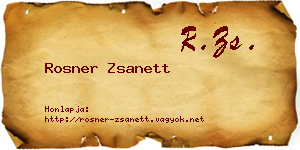 Rosner Zsanett névjegykártya